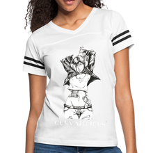 Load image into Gallery viewer, Women’s "Curvalicious" Vintage Sport T-Shirt - white/black
