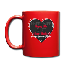 Load image into Gallery viewer, "Happy Life" Full Color Mug - red