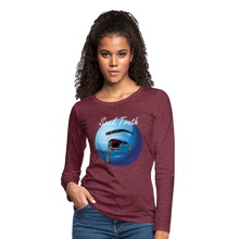 Load image into Gallery viewer, "Seek Truth" Women's Premium Long Sleeve T-Shirt - heather burgundy