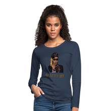 Load image into Gallery viewer, Women's "Prince" Premium Long Sleeve T-Shirt - navy