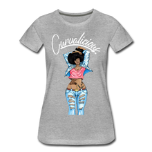 Load image into Gallery viewer, Women’s "Curvalicious" Premium T-Shirt - heather gray