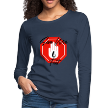 Load image into Gallery viewer, Women's "6 ft" Premium Long Sleeve T-Shirt - navy