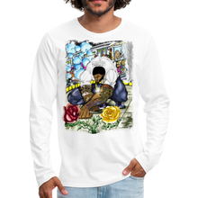 Load image into Gallery viewer, Men's "Concrete Roses" Premium Long Sleeve T-Shirt - white