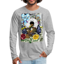 Load image into Gallery viewer, Men's "Concrete Roses" Premium Long Sleeve T-Shirt - heather gray