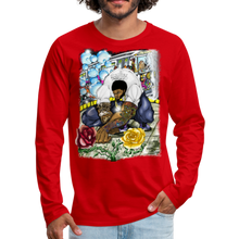 Load image into Gallery viewer, Men's "Concrete Roses" Premium Long Sleeve T-Shirt - red