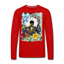 Load image into Gallery viewer, Men's "Concrete Roses" Premium Long Sleeve T-Shirt - red
