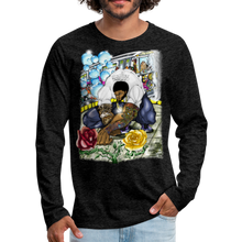 Load image into Gallery viewer, Men's "Concrete Roses" Premium Long Sleeve T-Shirt - charcoal gray