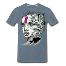 Load image into Gallery viewer, "Coral Girl" Men's Premium T-Shirt - steel blue