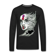 Load image into Gallery viewer, Men's "Coral Girl" Premium Long Sleeve T-Shirt - black