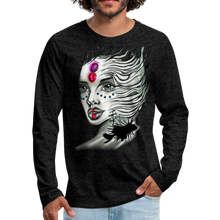 Load image into Gallery viewer, Men's "Coral Girl" Premium Long Sleeve T-Shirt - charcoal gray