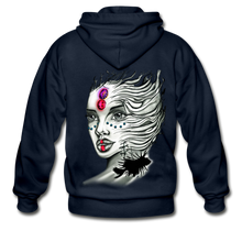 Load image into Gallery viewer, “Coral Girl” Gildan Heavy Blend Adult ZIP HOODIE - navy