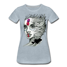 Load image into Gallery viewer, Women’s "Coral Girl" Premium T-Shirt - heather ice blue