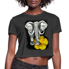 Load image into Gallery viewer, “Beauty and the Bull” Women's Cropped T-Shirt - deep heather