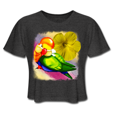 Load image into Gallery viewer, “Pretty Bird” Women's Cropped T-Shirt - deep heather