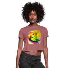 Load image into Gallery viewer, “Pretty Bird” Women's Cropped T-Shirt - mauve