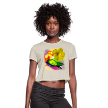 Load image into Gallery viewer, “Pretty Bird” Women's Cropped T-Shirt - dust