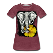 Load image into Gallery viewer, “Beauty and the Bull” Women’s Premium T-Shirt - heather burgundy
