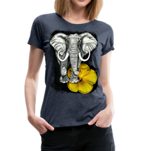 Load image into Gallery viewer, “Beauty and the Bull” Women’s Premium T-Shirt - heather blue
