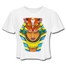 Load image into Gallery viewer, “Queen’s Headdress” Women's Cropped T-Shirt - white