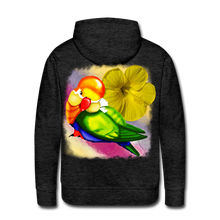 Load image into Gallery viewer, “Pretty Bird” Men’s Premium Hoodie - charcoal grey