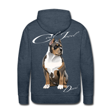 Load image into Gallery viewer, “Pressure Creates” Men’s Premium Hoodie - heather denim