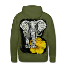 Load image into Gallery viewer, “Beauty & The Bull” Men’s Premium Hoodie - olive green