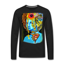 Load image into Gallery viewer, Men's "Blue Honey" Premium Long Sleeve T-Shirt - black