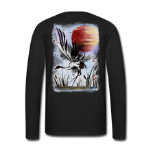 Load image into Gallery viewer, 'Dancing Crane' Men's Premium Long Sleeve T-Shirt - black