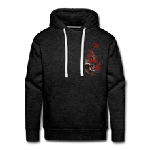Load image into Gallery viewer, ‘Dancing Crane’ Men’s Premium Hoodie - charcoal grey