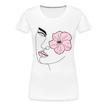 Load image into Gallery viewer, Women’s "Pink Hibiscus" Premium T-Shirt - white