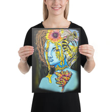 Load image into Gallery viewer, "Blue Honey" on Canvas
