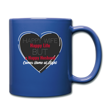 Load image into Gallery viewer, "Happy Life" Full Color Mug - royal blue

