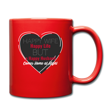 Load image into Gallery viewer, "Happy Life" Full Color Mug - red
