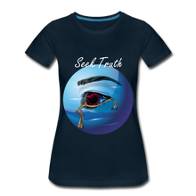 Load image into Gallery viewer, Women's "Seek Truth" Premium T-Shirt - deep navy
