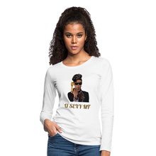 Load image into Gallery viewer, Women's "Prince" Premium Long Sleeve T-Shirt - white
