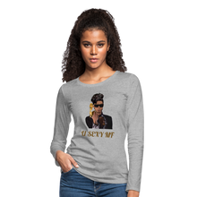 Load image into Gallery viewer, Women's "Prince" Premium Long Sleeve T-Shirt - heather gray
