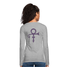 Load image into Gallery viewer, Women's "Prince" Premium Long Sleeve T-Shirt - heather gray
