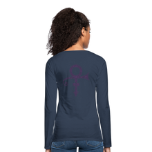 Load image into Gallery viewer, Women's "Prince" Premium Long Sleeve T-Shirt - navy
