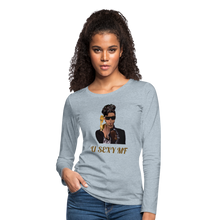 Load image into Gallery viewer, Women's "Prince" Premium Long Sleeve T-Shirt - heather ice blue
