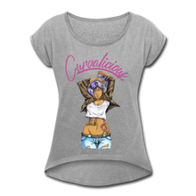 Load image into Gallery viewer, Women's Roll Cuff T-Shirt - heather gray
