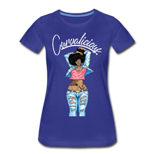 Load image into Gallery viewer, Women’s "Curvalicious" Premium T-Shirt - royal blue
