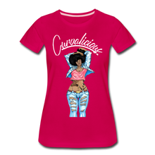 Load image into Gallery viewer, Women’s "Curvalicious" Premium T-Shirt - dark pink
