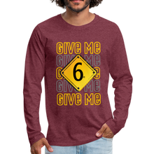 Load image into Gallery viewer, Men's "6 ft" Premium Long Sleeve T-Shirt - heather burgundy
