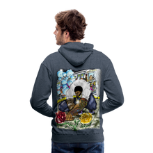 Load image into Gallery viewer, Men’s "Concrete Roses' Premium Hoodie - heather denim
