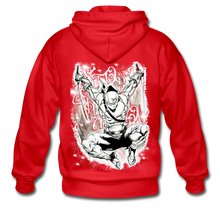 Load image into Gallery viewer, Men's "Storm Shadow" Zip Hoodie - red
