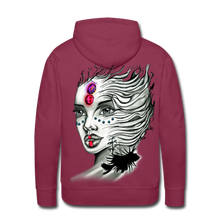 Load image into Gallery viewer, "Coral Girl" Men’s Premium Hoodie - burgundy
