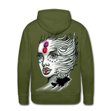 Load image into Gallery viewer, "Coral Girl" Men’s Premium Hoodie - olive green
