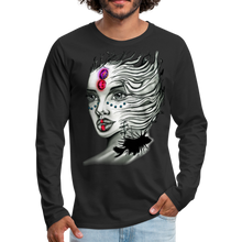 Load image into Gallery viewer, Men's "Coral Girl" Premium Long Sleeve T-Shirt - black

