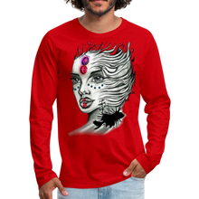 Load image into Gallery viewer, Men's "Coral Girl" Premium Long Sleeve T-Shirt - red
