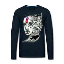 Load image into Gallery viewer, Men's "Coral Girl" Premium Long Sleeve T-Shirt - deep navy
